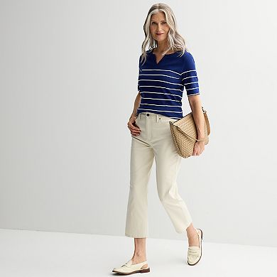 Women's Croft & Barrow® Straight Leg Cropped Jeans