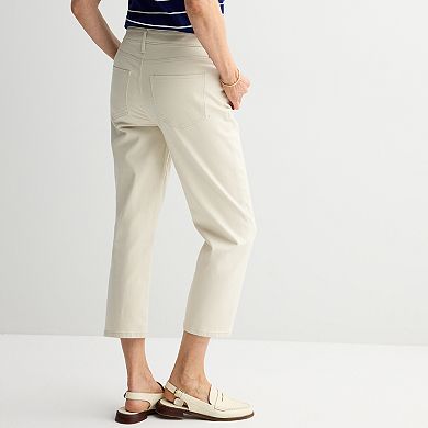 Women's Croft & Barrow® Straight Leg Cropped Jeans