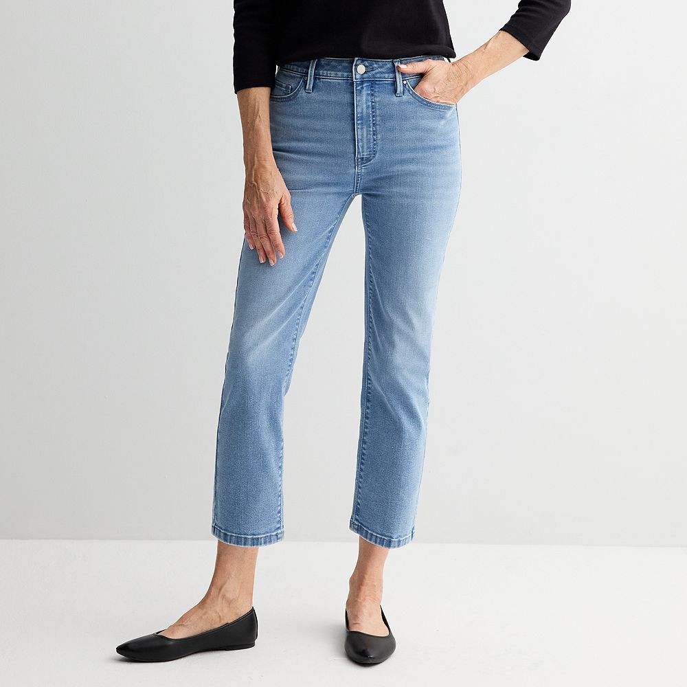 Women’s Retro Cropped Straight-Leg Jeans