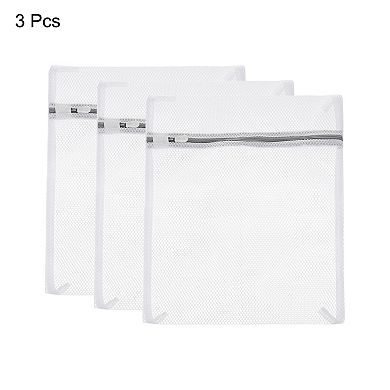 3 Pcs 15.7"x19.7" Mesh Laundry Bags With Zipper Mesh Wash Bags For Laundry