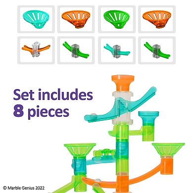 Marble Run Stunt Sliders Set, Add-on Pieces For Extending Your Stunt Marble Runs