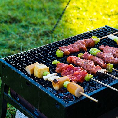 Square Bbq Grill Net 17.3"x10.2" Stainless Steel Barbecue Mesh Mat