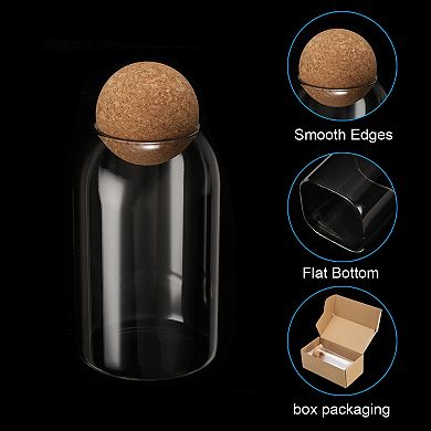 40oz Kitchen Glass Jar Candy Jars Decorative Glass Canister For Nuts Sugar Coffee Beans (20x9cm)