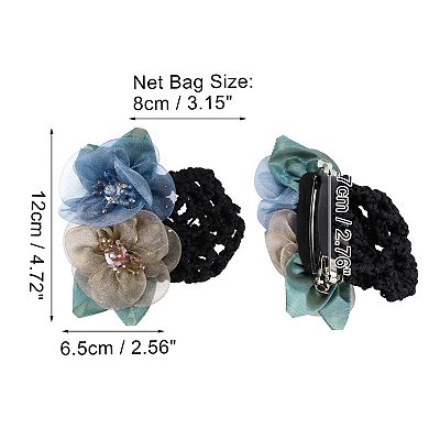 Fashion Elegant Hair Net Bag Hairdo Clip For Women 4.72"x2.56"x1.38" 1 Pcs