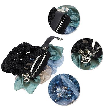 Fashion Elegant Hair Net Bag Hairdo Clip For Women 4.72"x2.56"x1.38" 1 Pcs