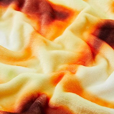 Unikome Flannel Blanket, Round Wrap Blanket, Soft Funny Food Throw Blanket
