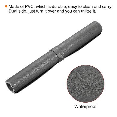 35"x18" Desk Mat Protector, Pu Leather Dual Side Mouse Pad Mat