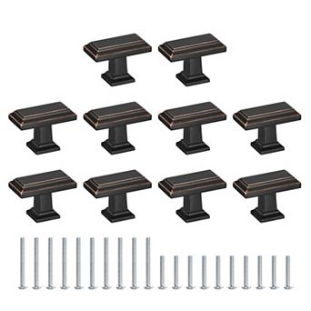 10 Pack Cabinet Knobs 1.4" Kitchen Dresser Knobs Black