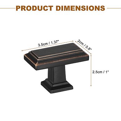 10 Pack Cabinet Knobs 1.4" Kitchen Dresser Knobs Black