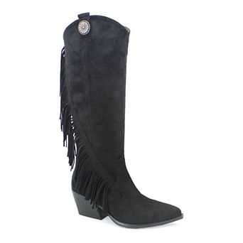 Yoki Gayle-29 Women's Knee-High Fringe Boots