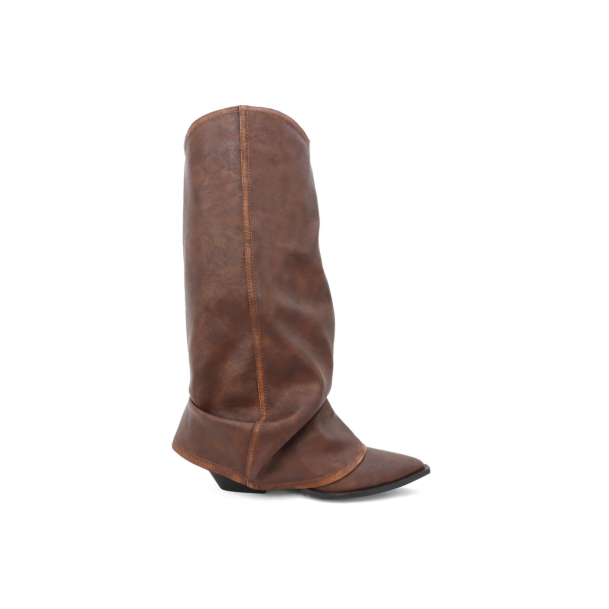 Yoki Kween Tall Scrunched Womens Boots, Size: 6, Brown