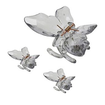 Grace Butterfly Hair Clips Hairdo Clips For Women 3.03"x2.17"x2.01" 3 pc