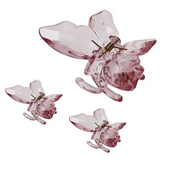 Grace Butterfly Hair Clips Hairdo Clips For Women 3.03"x2.17"x2.01" 3 pc