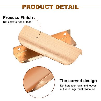 10 Pack Finger Edge Pull Cabinet Handles 96mm Hole Center