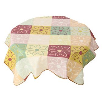 Square Tablecloth Water/Oil Flower Printed for Wedding/Parties Decoration