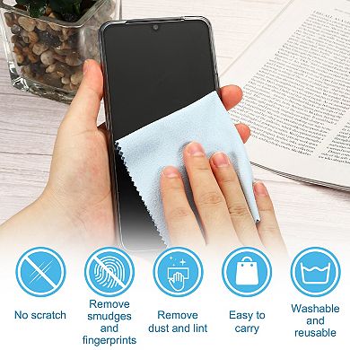 Microfiber Cleaning Cloth 7" X 6" Suede For Camera Lens Eyeglasses 24pcs