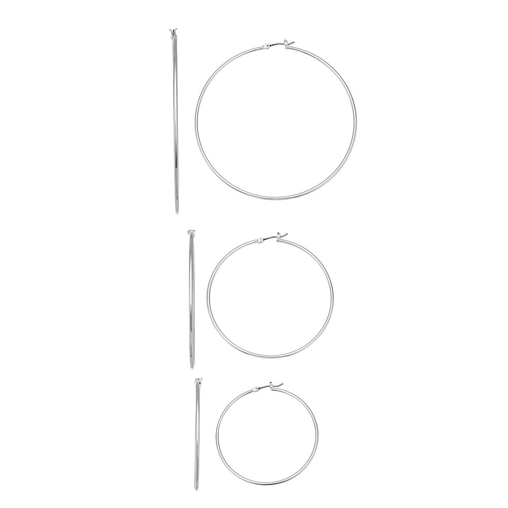Pura Vida Silver-Plated Elle Shell Hoop Earrings - Brass Base, Sterling Silver Posts - 1 Pair