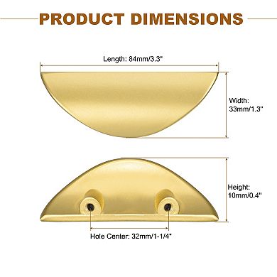 4pcs Cabinet Pulls Kitchen Cabinet Handles 1-1/4" Hole Center Cabinet Hardware