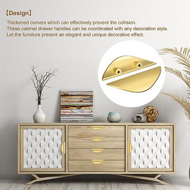 4pcs Cabinet Pulls Kitchen Cabinet Handles 1-1/4" Hole Center Cabinet Hardware