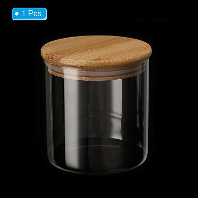 34 Oz Glass Kitchen Container Clear Food Storage Jar For Nuts Sugar Coffee Beans Spices (15x10cm)