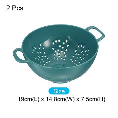 Food Colander With Handle 2pcs Washer Strainer Drain Basket For Vegetable Fruit