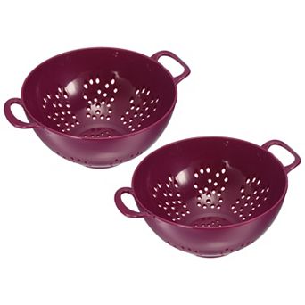Food Colander With Handle 2 pc Washer Strainer Drain Basket For Vegetable Fruit