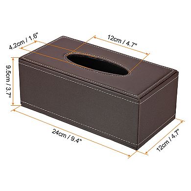 Tissue Box Cover, Leather Napkin Paper Towel Dispenser Holder