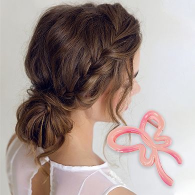 Fashion Gradient Color Bow Hair Clips For Women 4.13"x2.95"x1.97" 1 Pcs