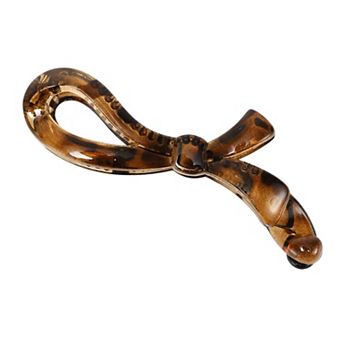 1 pc Fashion Elegant Ribbon Hairpin Hairdo Clip For Women 4.09"x1.57"x0.87" Amber