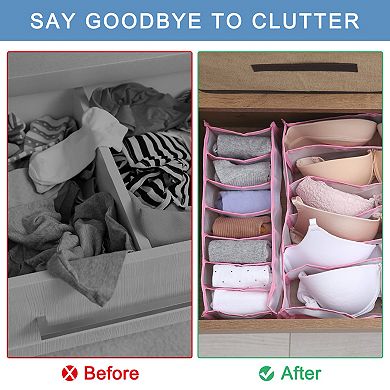 Clothes Organizer For Folded Clothes, Sweater Compartment Storage Box For Underwear Thin Jeans Pants