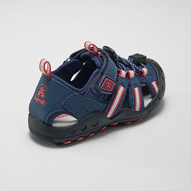 Kamik Crab Navy & Red Little Kids Boys' Sandals