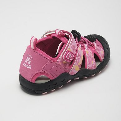 Kamik Crab Print Pink Toddler Girls' Sandals