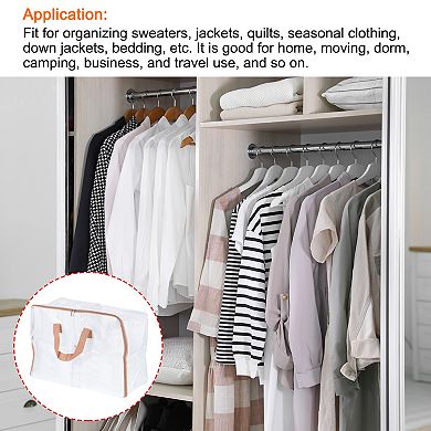 Closet Storage Bags Clothes Blanket Organizer Foldable Moving Tote Bag For Bedding