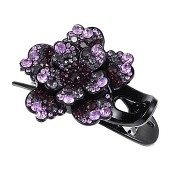 Grace Three-tooth Hairpin Hairdo Clips 3.54"x2.52"x1.97" Light Purple 1 pc