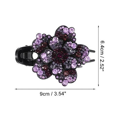 Grace Three-tooth Hairpin Hairdo Clips 3.54"x2.52"x1.97" Light Purple 1 Pcs