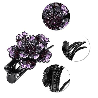 Grace Three-tooth Hairpin Hairdo Clips 3.54"x2.52"x1.97" Light Purple 1 Pcs