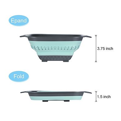 Silicone Collapsible Colander for Draining Pasta Fruits Vegetables