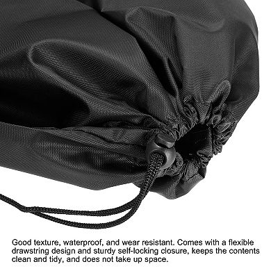 Clothes Storage Drawstring Bag, 27.5" Height Clothing Blankets Organizer Bags, Black