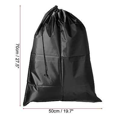 Clothes Storage Drawstring Bag, 27.5" Height Clothing Blankets Organizer Bags, Black