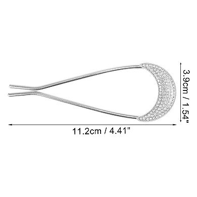 Classic Moon U-shaped Hair Pins Hair Clips For Women 4.41"x1.54" 1 Pcs