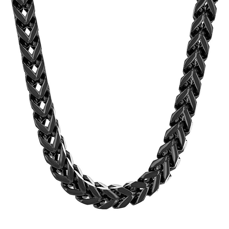 Men's Jewelry Nation Stainless Steel Two Tone Franco Link Chain Necklace, Size: 24"