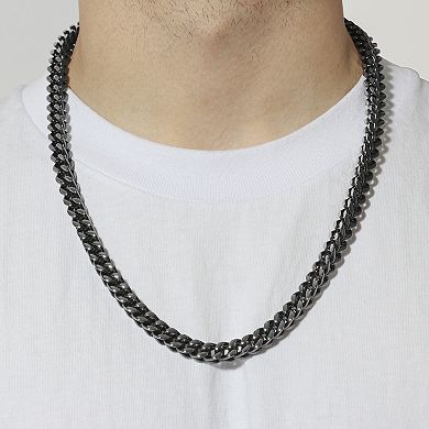 Men's Jewelry Nation Stainless Steel Two Tone Franco Link Chain Necklace