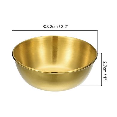 Stainless Steel Dishes, 4pcs Metal Bowls Condiment Cups