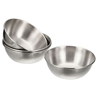 Stainless Steel Dishes, 4 pc Metal Bowls Condiment Cups