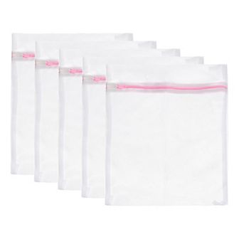 5 pc 15.7"x19.7" Mesh Laundry Bags With Zipper Mesh Wash Bags For Laundry