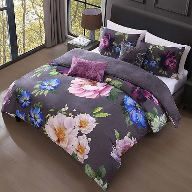 Bebejan Elegant Blossoms 5 Piece Reversible Comforter Set