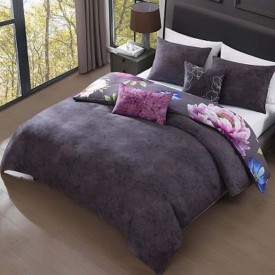 Bebejan Elegant Blossoms 5 Piece Reversible Comforter Set