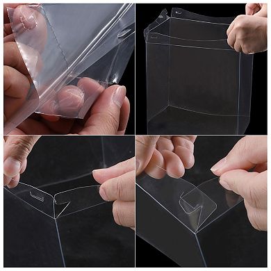 Clear Cake Box, Tall Cake Boxes With Ribbon For Cake Packing Carry For Birthday Parties, Wedding