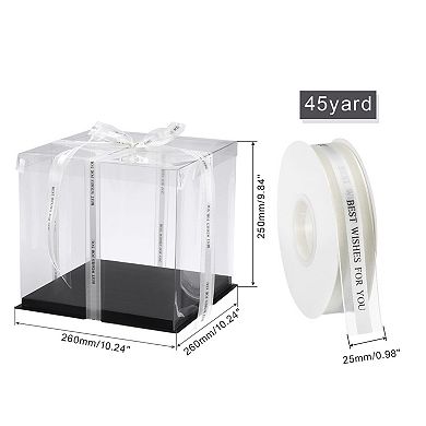 Clear Cake Box, Tall Cake Boxes With Ribbon For Cake Packing Carry For Birthday Parties, Wedding