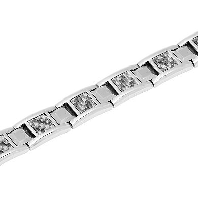 Men's Jewelry Nation Stainless Steel Fiber Bracelet